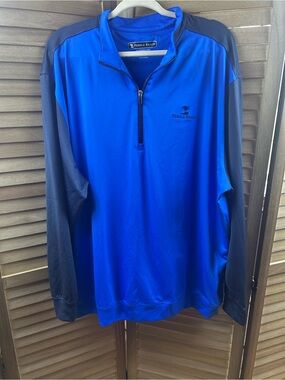 Pebble Beach Performance Men’s XXL Blue Quarter-Zip Golf Pullover